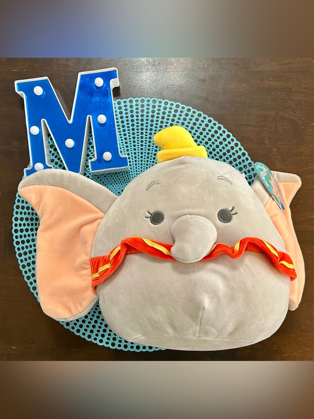Big 14" Squishmallows Dumbo Kellytoy Plush Disney Stuffed Animal, NWT